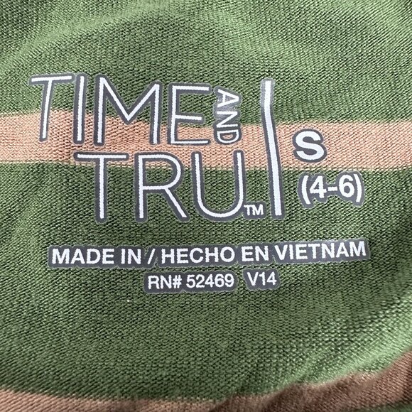 Time and Tru Women's Striped Sleeveless Mini Dress Size S Green - Picture 3 of 5